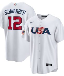 Kyle Schwarber USA Baseball Nike 2023 World Baseball Classic Replica Player Jersey - White