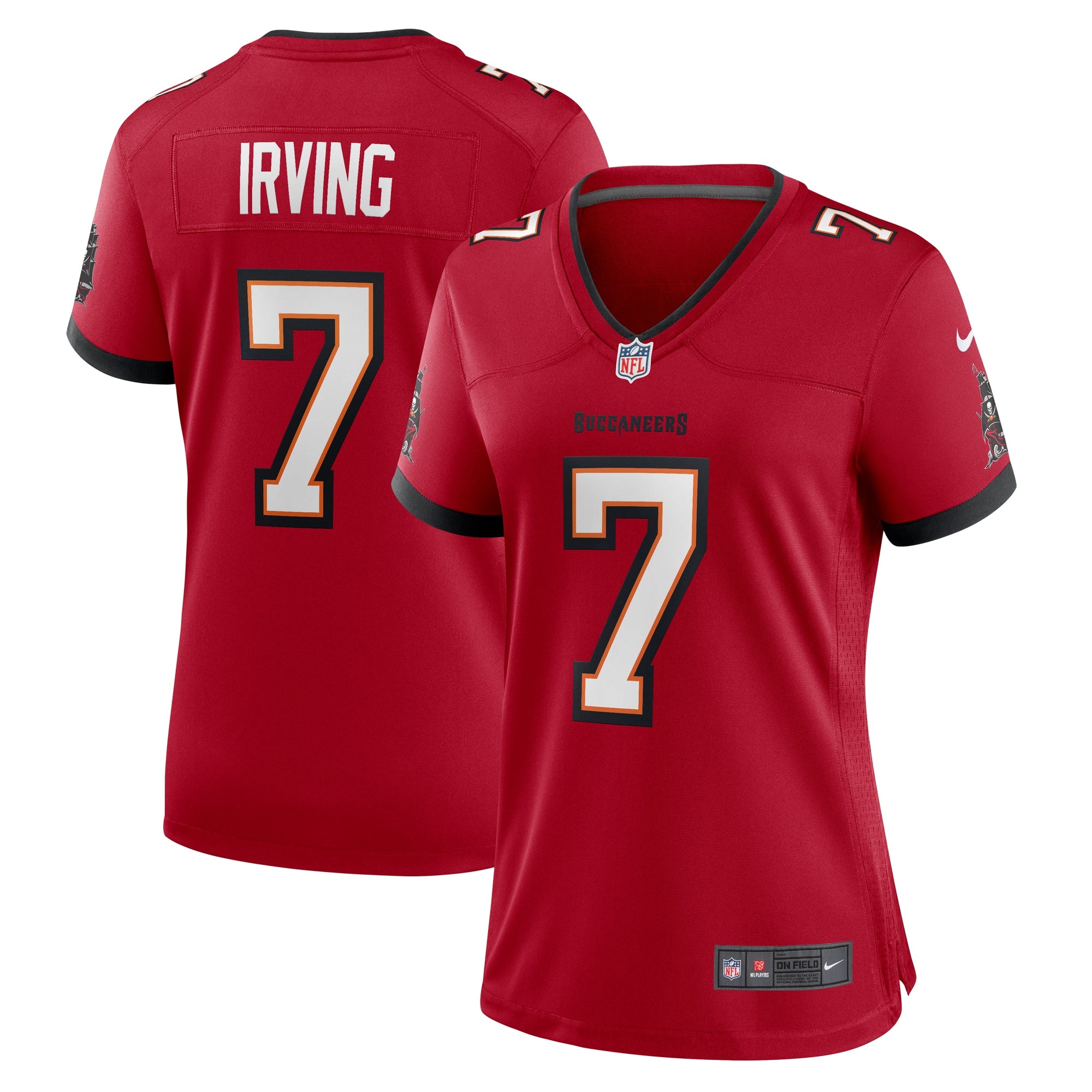 Bucky Irving Tampa Bay Buccaneers Nike Women's Game Jersey - White/Red/Pewter - Image 7