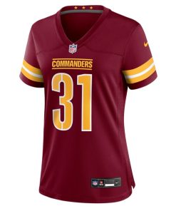 Alternative view of Jonathan Jones Washington Commanders Nike Women's Team Game Jersey -  Burgundy