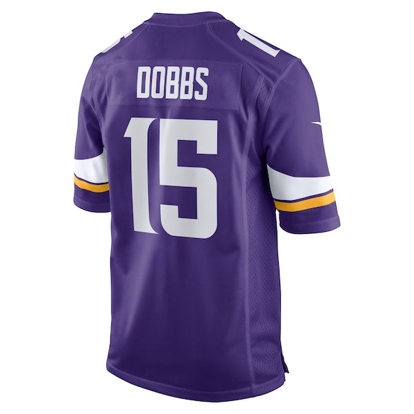 Joshua Dobbs Minnesota Vikings Nike Game Jersey - Purple - Image 3