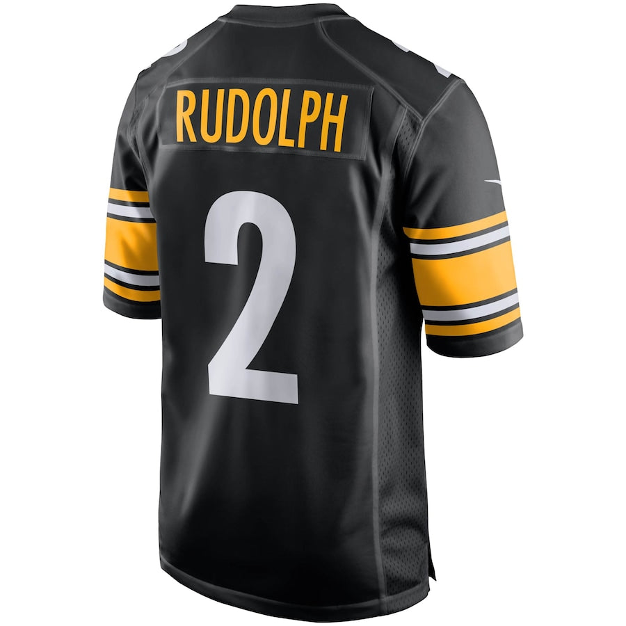Mason Rudolph Pittsburgh Steelers Nike Game Jersey - Black - Image 3