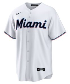 Alternative view of Miami Marlins Nike Home Replica Team Jersey - White