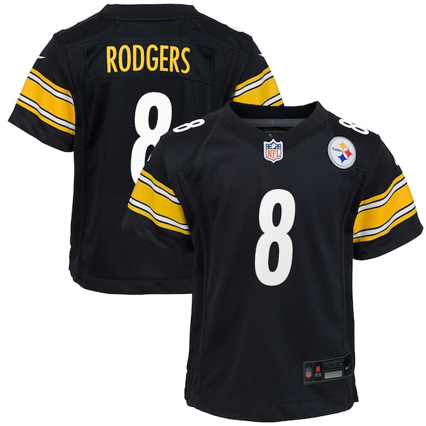 Aaron Rodgers Pittsburgh Steelers Nike Youth Game Jersey - Black/White - Image 2