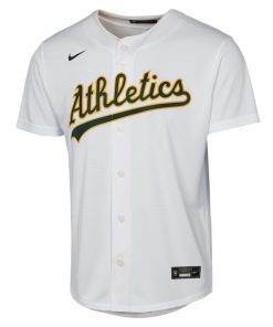 Alternative view of Zack Gelof Athletics Nike Youth Home Replica Player Jersey - White