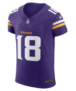 Alternative view of Justin Jefferson Minnesota Vikings Nike  Vapor F.U.S.E. Elite Jersey - Purple