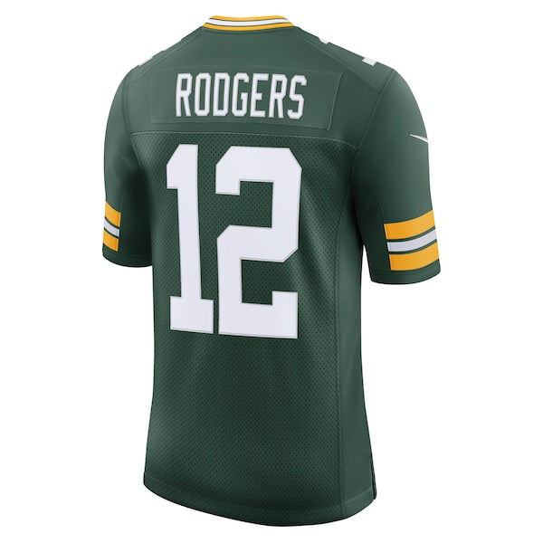Aaron Rodgers Green Bay Packers Nike Captain Vapor Limited Jersey - Green - Image 3