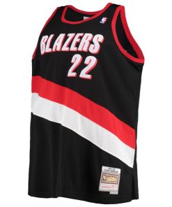 Alternative view of Clyde Drexler Portland Trail Blazers 1991/92 Big & Tall Hardwood Classics Swingman Jersey - Black