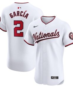 Luis Garcia Washington Nationals Nike Home Elite Player Jersey - White