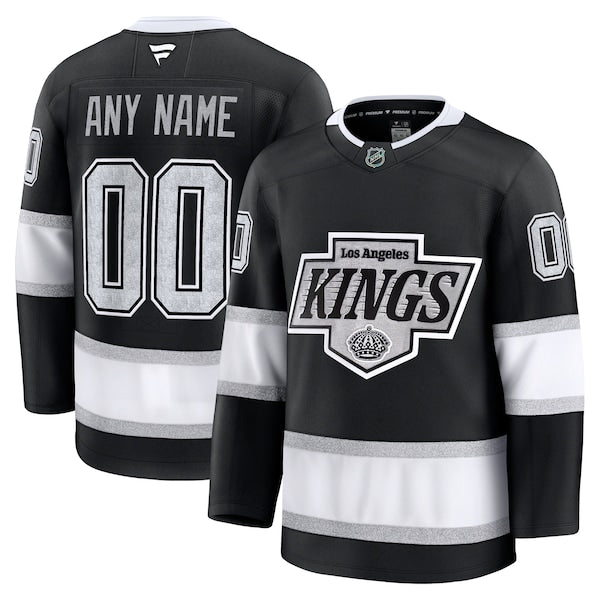 Los Angeles Kings Home Premium Custom Jersey - Black/White - Image 2