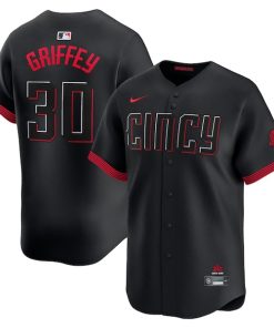 Ken Griffey Jr. Cincinnati Reds Nike City Connect Limited Player Jersey - Black
