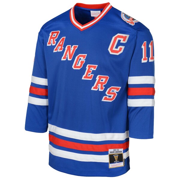 Mark Messier New York Rangers Preschool Captain Patch 1993-94 Blue Line 2.0 Player Jersey - Powder Blue - Image 2