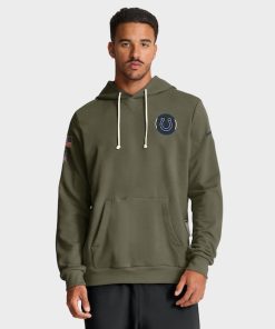 Indianapolis Colts Nike 2025 Salute to Service Sideline Standard Issue Dri-FIT Hoodie - Olive