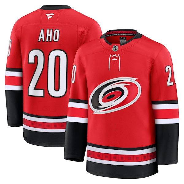 Sebastian Aho Carolina Hurricanes Alternate Premium Jersey - Red/Black/White