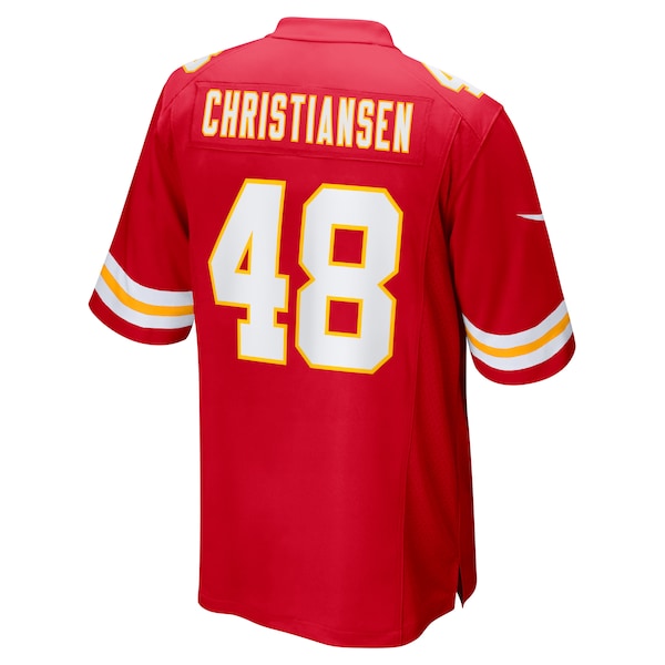 Cole Christiansen Kansas City Chiefs Nike Game Player Jersey - Red - Image 3