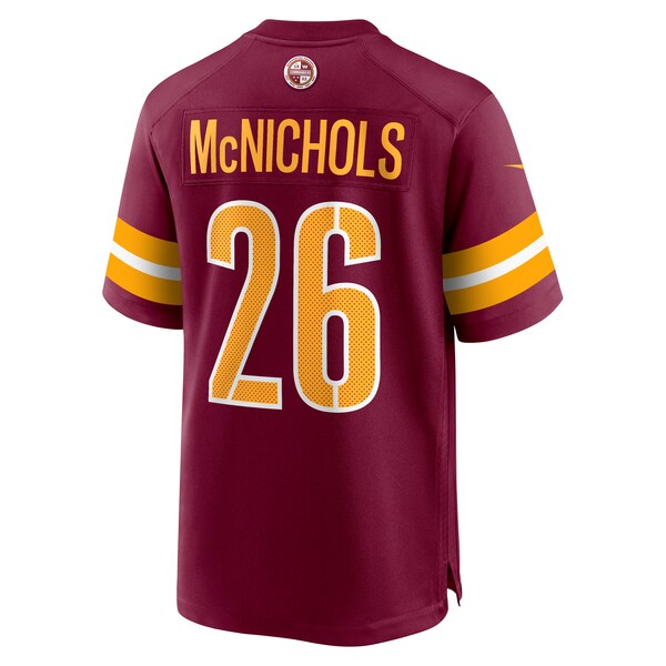 Jeremy McNichols Washington Commanders Nike Game Jersey - Burgundy - Image 4