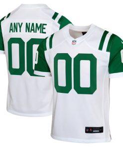 New York Jets Nike Youth Classic Alternate Custom Replica Jersey - White