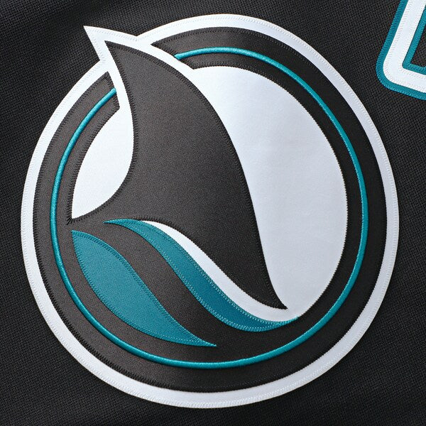 San Jose Sharks Alternate Premium Jersey - Black/Teal - Image 6