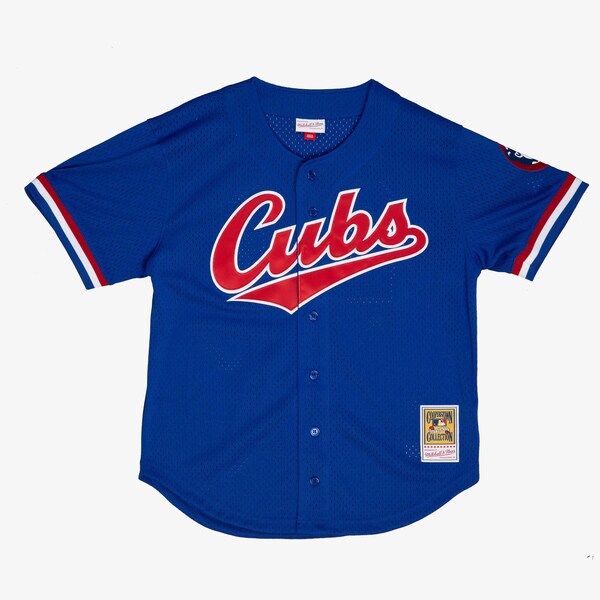 Ryne Sandberg Chicago Cubs Cooperstown Collection 1996 Mesh Batting Practice Button-Up Jersey - Royal - Image 2