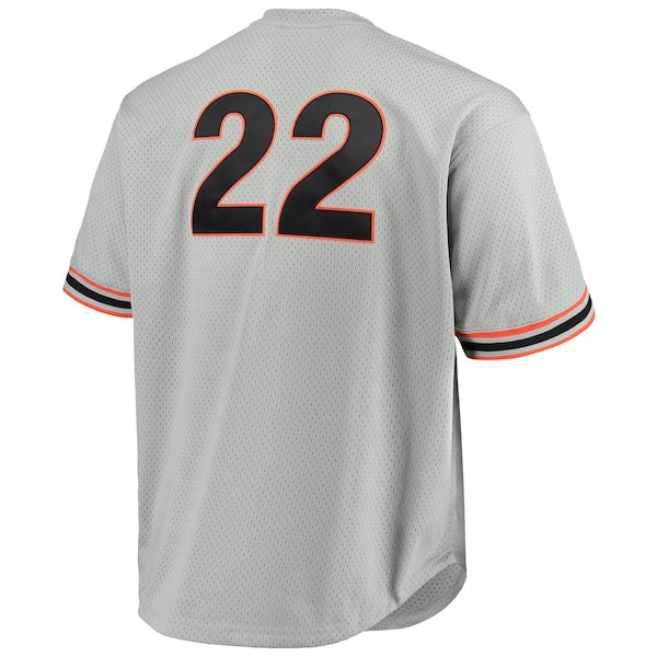Will Clark San Francisco Giants Big & Tall Cooperstown Collection Mesh Batting Practice Jersey - Gray - Image 3