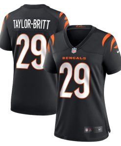 Alternative view of Cam Taylor-Britt Cincinnati Bengals Nike Women's Game Player Jersey - Black/Orange