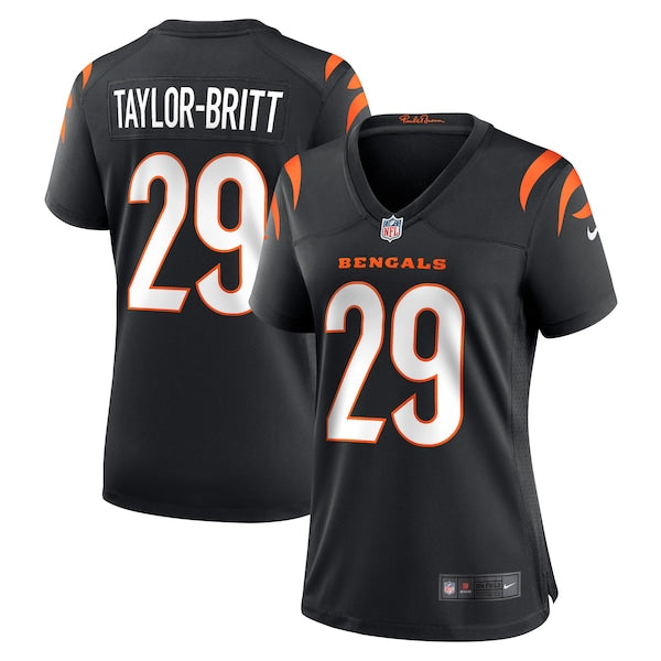 Cam Taylor-Britt Cincinnati Bengals Nike Women's Game Player Jersey - Black/Orange - Image 2