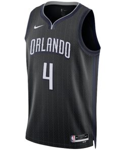 Alternative view of Jalen Suggs Orlando Magic Nike Unisex 2022/23 Swingman Jersey - City Edition - Black