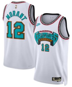 Ja Morant Memphis Grizzlies Nike Unisex 2024/25 Swingman Jersey - White - Classic Edition