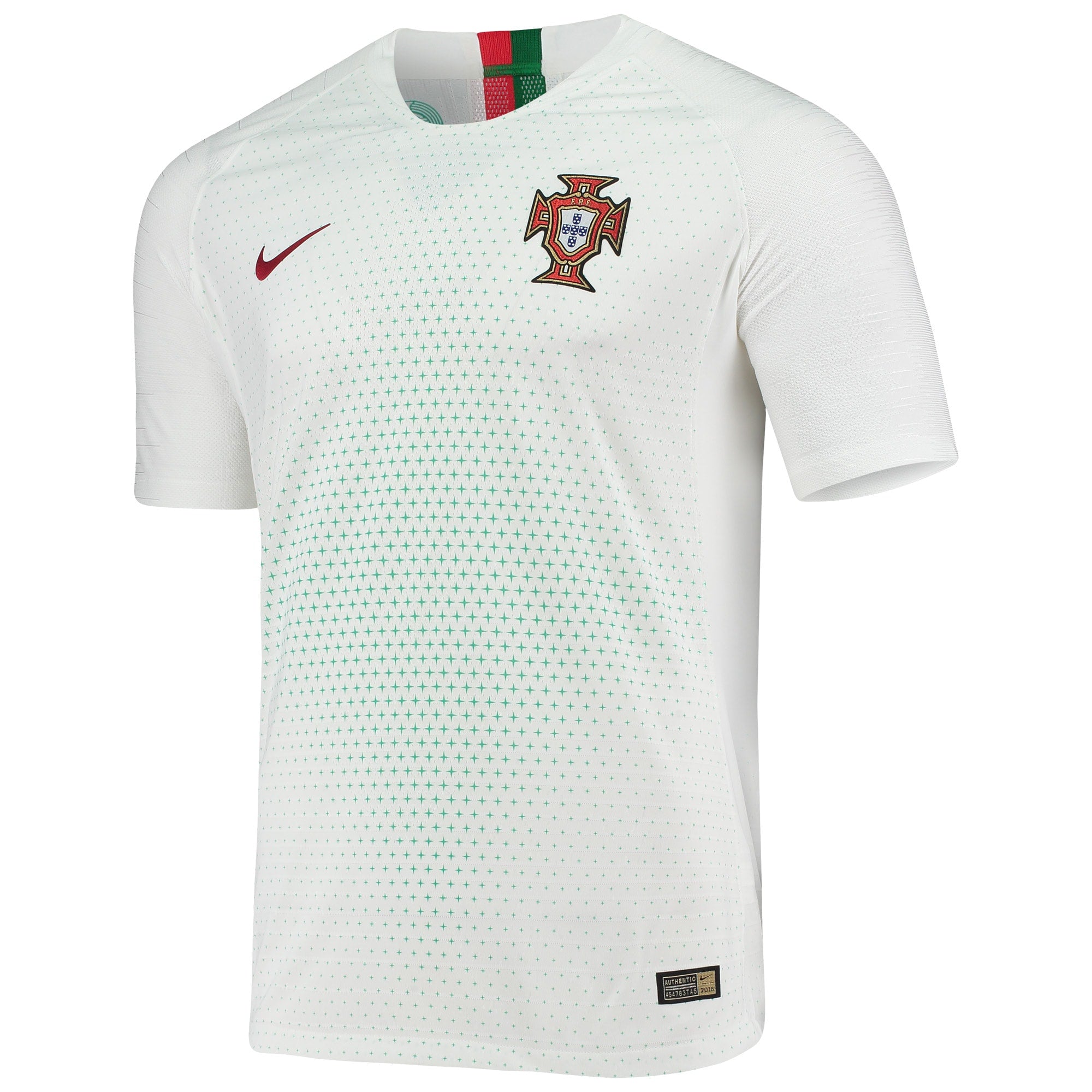Custom Portugal National Team Nike Authentic Away Jersey - White/Red - Image 2