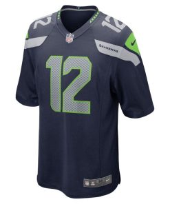 Alternative view of 12s Seattle Seahawks Nike Game Team Jersey - College Navy