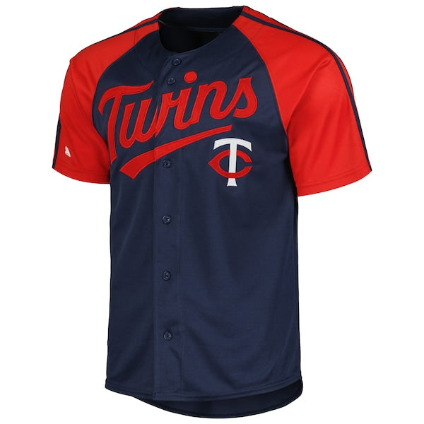 Minnesota Twins Stitches Team Raglan Sleeve Jersey - Navy - Image 2