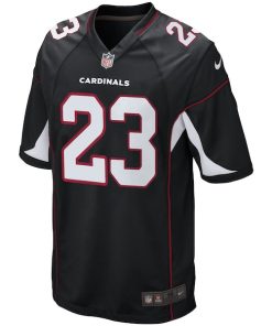 Alternative view of Men's Nike Adrian Peterson Black Arizona Cardinals Game Jersey