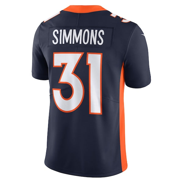 Justin Simmons Denver Broncos Nike Vapor Untouchable Limited Jersey - Navy - Image 3