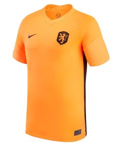 Alternative view of Netherlands Women's National Team Nike 2022/23 Home Replica Blank Jersey - Orange