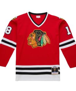 Alternative view of Denis Savard Chicago Blackhawks 1980-81 Power Play Jersey - Scarlet