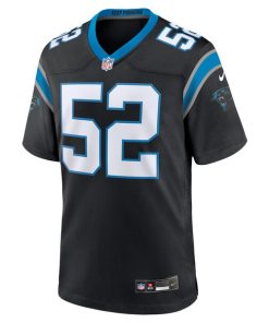 Alternative view of DJ Johnson Carolina Panthers Nike  Game Jersey -  Black