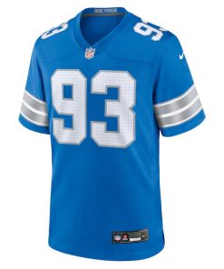 Alternative view of Josh Paschal Detroit Lions Nike Team Game Jersey -  Blue