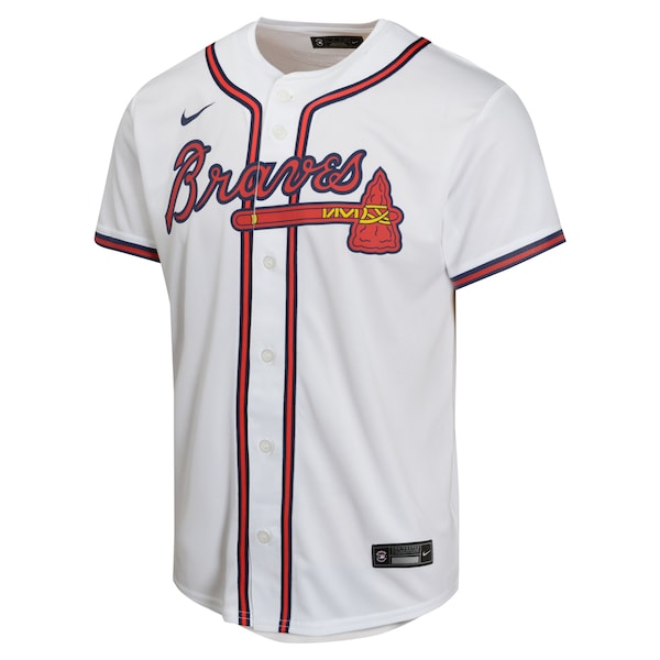 Ozzie Albies Atlanta Braves Nike Youth Home Game Player Jersey - White - Image 2