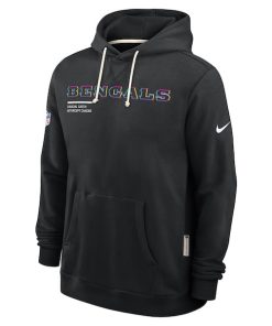 Alternative view of Cincinnati Bengals Nike 2025 NFL Crucial Catch Sideline Standard Issue Dri-FIT Hoodie - Black