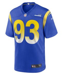 Alternative view of Tuli Letuligasenoa Los Angeles Rams Nike Game Jersey -  Royal