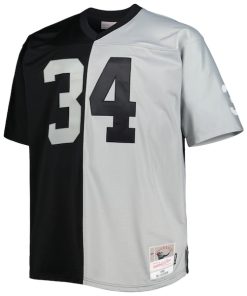 Alternative view of Bo Jackson Las Vegas Raiders Big & Tall Split Legacy Retired Player Replica Jersey - Black/Silver