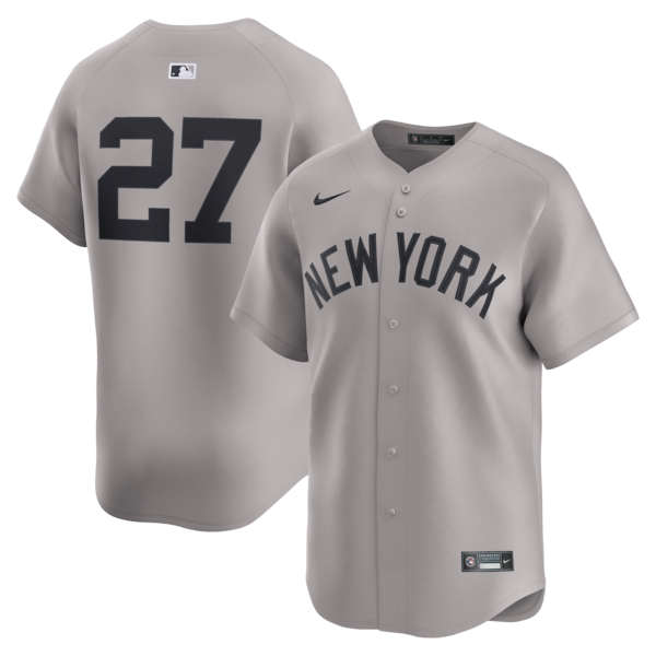Giancarlo Stanton New York Yankees Nike Road Limited Player Jersey - Gray/White - Image 2