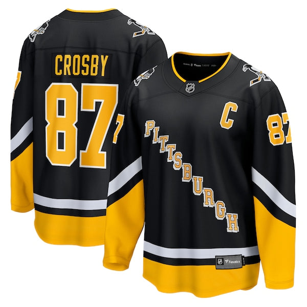 Sidney Crosby Pittsburgh Penguins 2021/22 Alternate Premier Breakaway Player Jersey - Black
