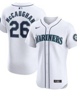 Darren McCaughan Seattle Mariners Nike Home Elite Player Jersey - White
