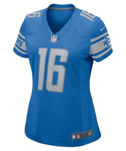 Alternative view of Jared Goff Detroit Lions Nike Women's Player Game Jersey - Blue