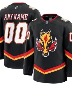 Calgary Flames  Alternate Premium Custom Jersey - Black/Red/White