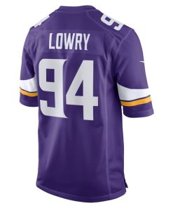 Alternative view of Dean Lowry Minnesota Vikings Nike Game Player Jersey - Purple