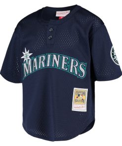 Alternative view of Ken Griffey Jr. Seattle Mariners Youth Cooperstown Collection Mesh Batting Practice Jersey - Navy