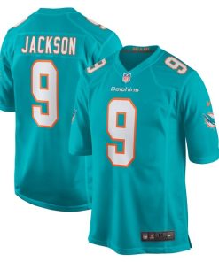 Calvin Jackson Miami Dolphins Nike Home Game Player Jersey - Aqua
