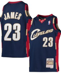 LeBron James Cleveland Cavaliers  Youth 2008-09 Hardwood Classics Swingman Jersey - Navy