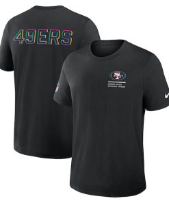 San Francisco 49ers Nike Tall 2025 NFL Crucial Catch Tri-Blend Dri-FIT T-Shirt - Black
